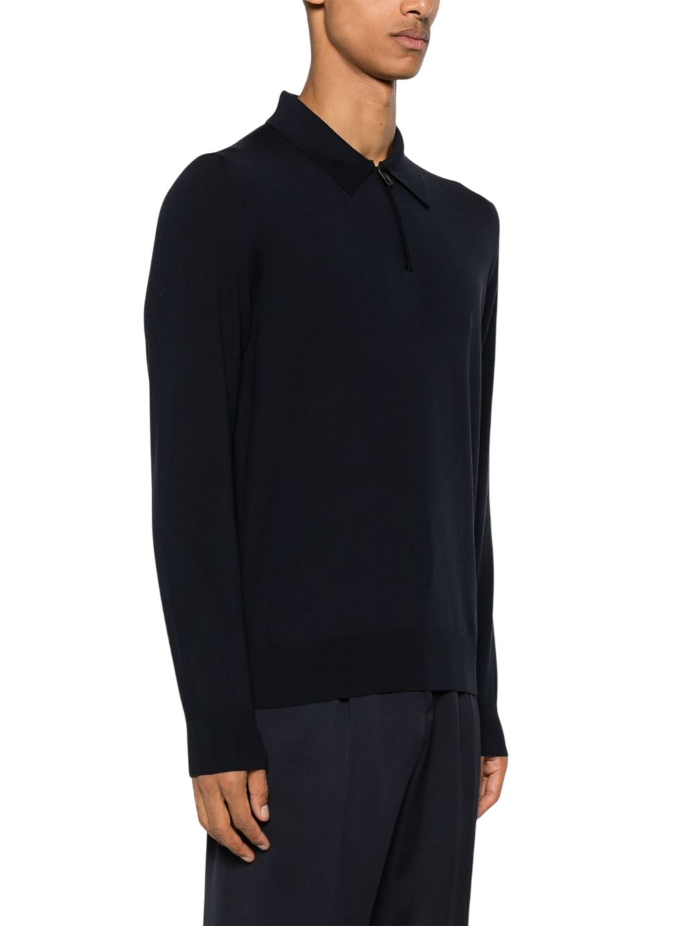 Cargar imagen en el visor de la galería, Brioni zip-fastening wool polo shirt
