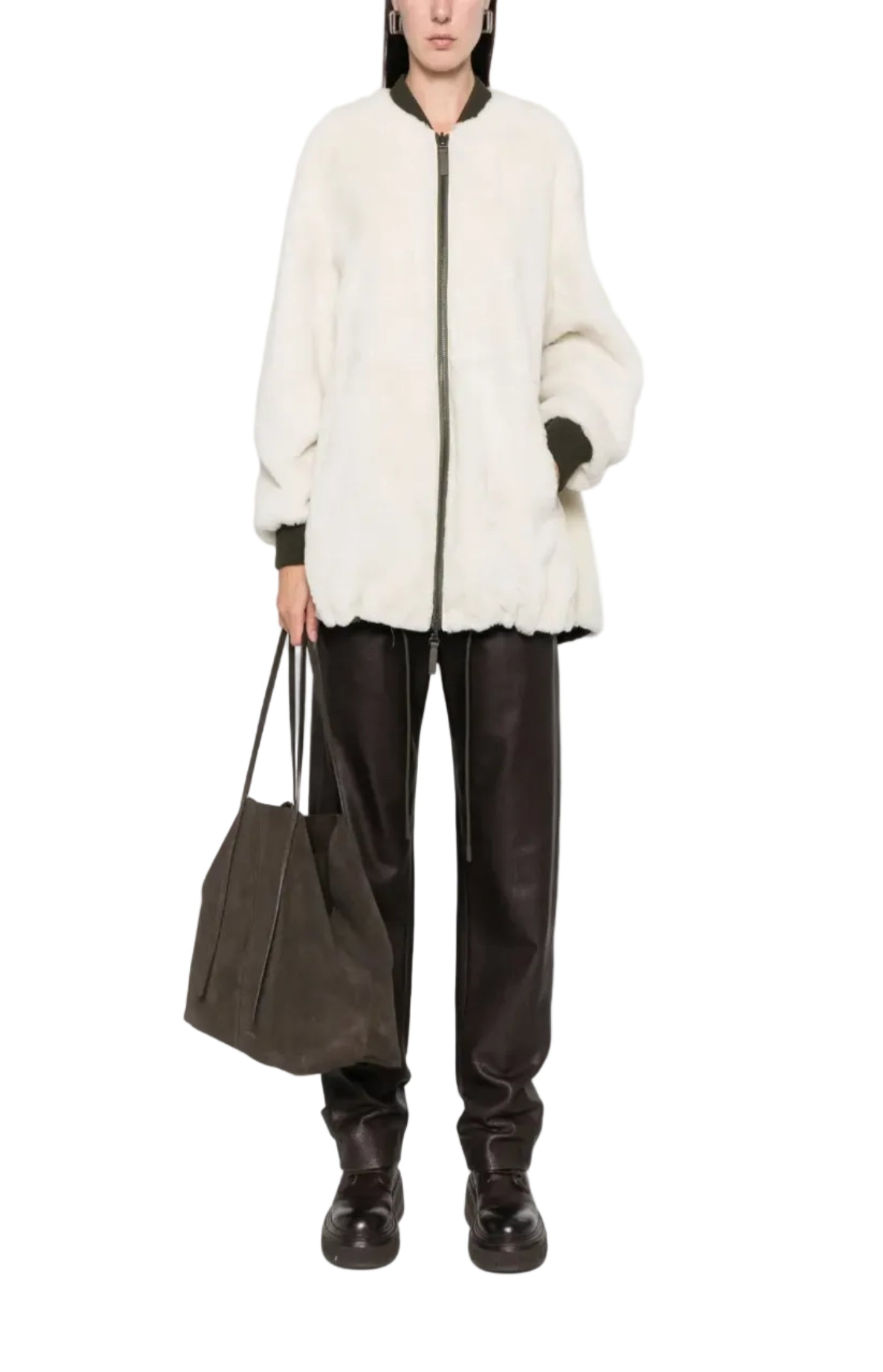 Cargar imagen en el visor de la galería, Zip-fastening coat