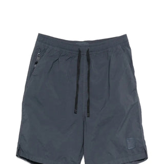 Logo-patch drawstring track shorts