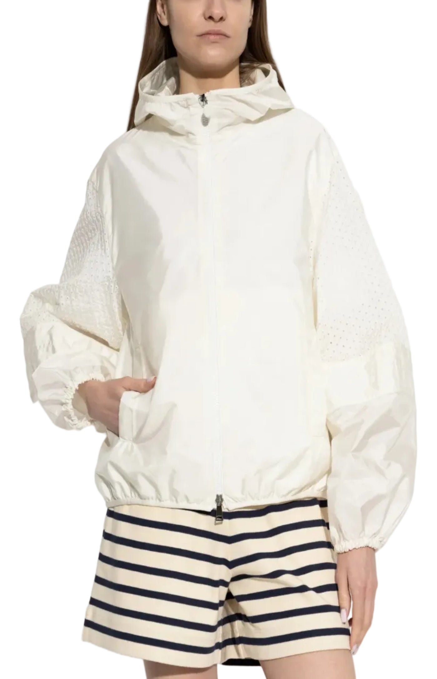 Cargar imagen en el visor de la galería, Perforated hooded jacket