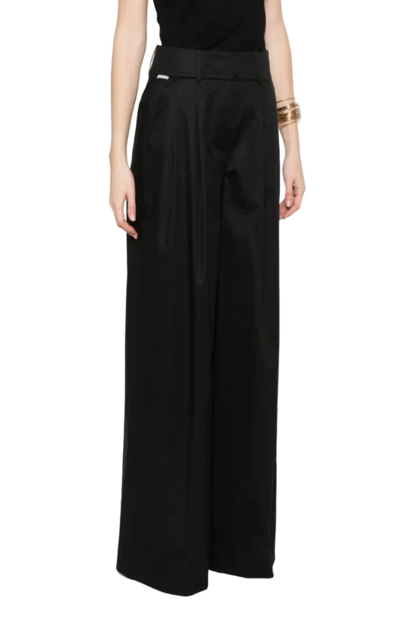 Load image into Gallery viewer, Pleated wide-leg trousers