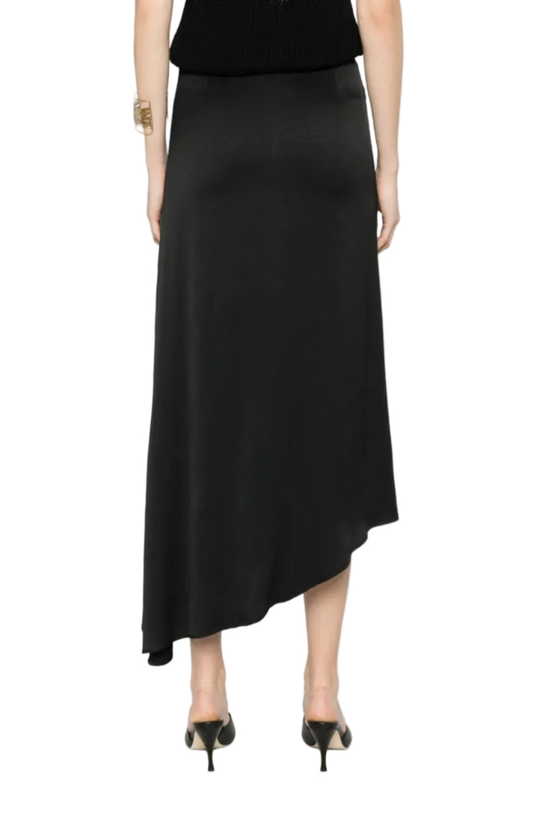 Load image into Gallery viewer, Asymmetric-hem midi skirt