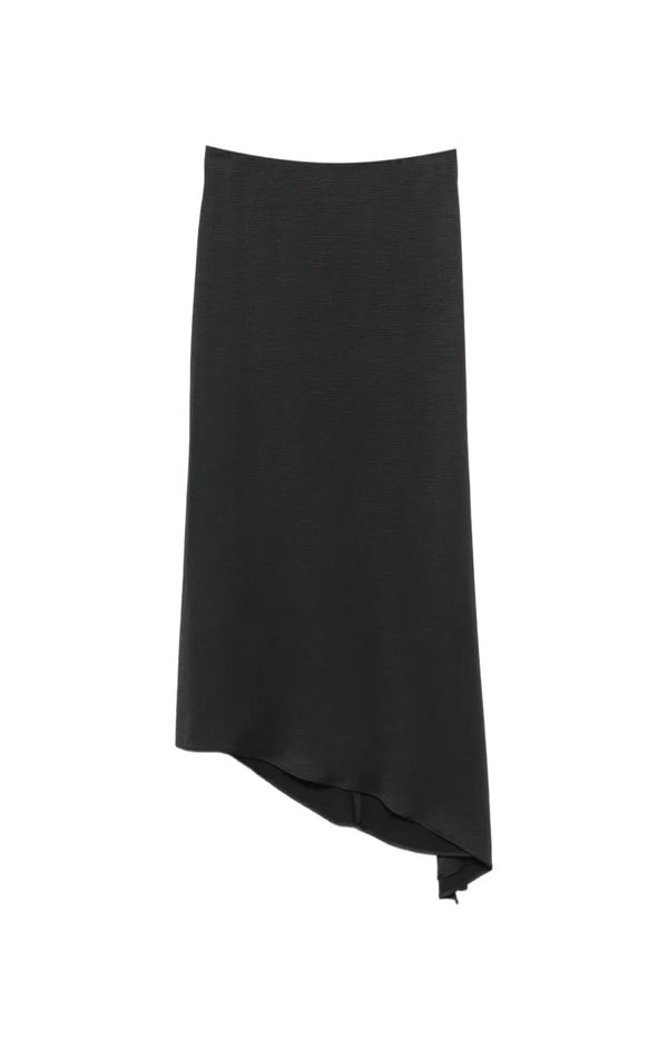 Load image into Gallery viewer, Asymmetric-hem midi skirt