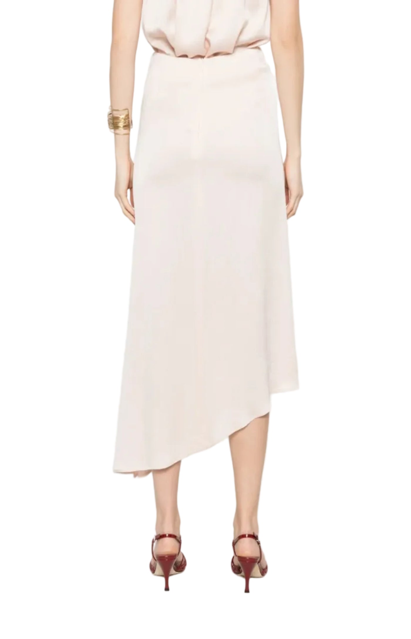 Cargar imagen en el visor de la galería, Asymmetric-hem midi skirt