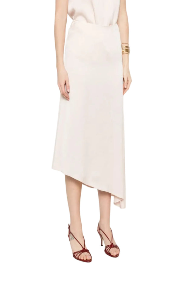 Load image into Gallery viewer, Asymmetric-hem midi skirt