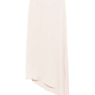 Asymmetric-hem midi skirt