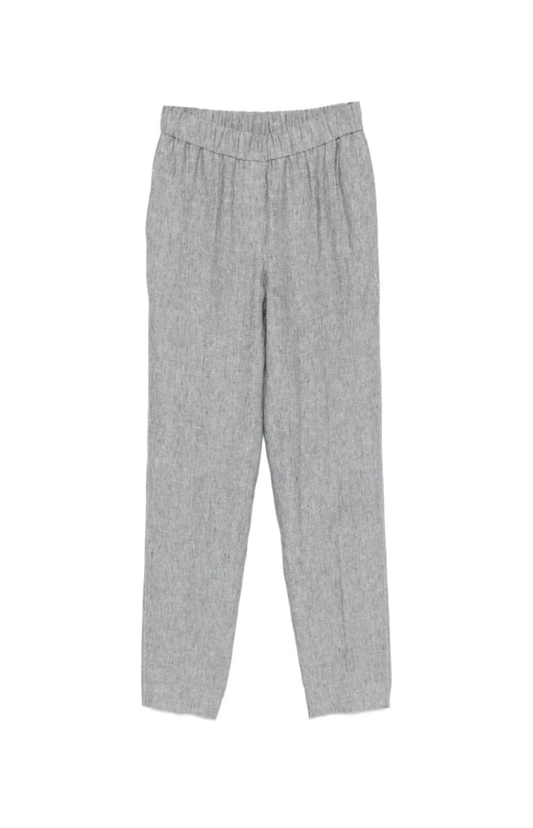 Load image into Gallery viewer, Elasticated-waistband tapered trousers