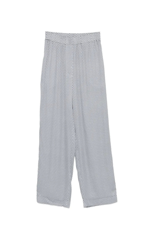 Load image into Gallery viewer, Geometric-print piping-detail trousers