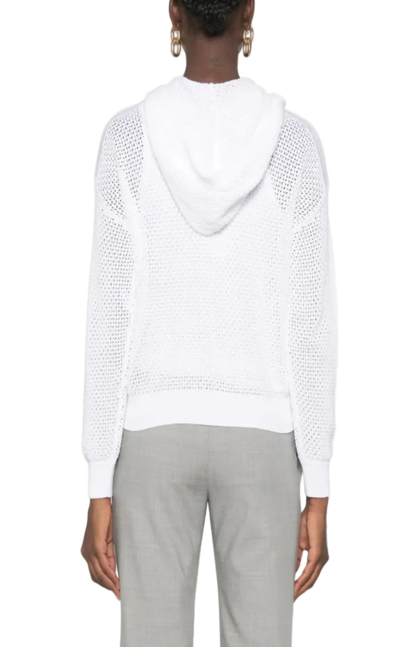 Load image into Gallery viewer, Open-knit hooded cardigan