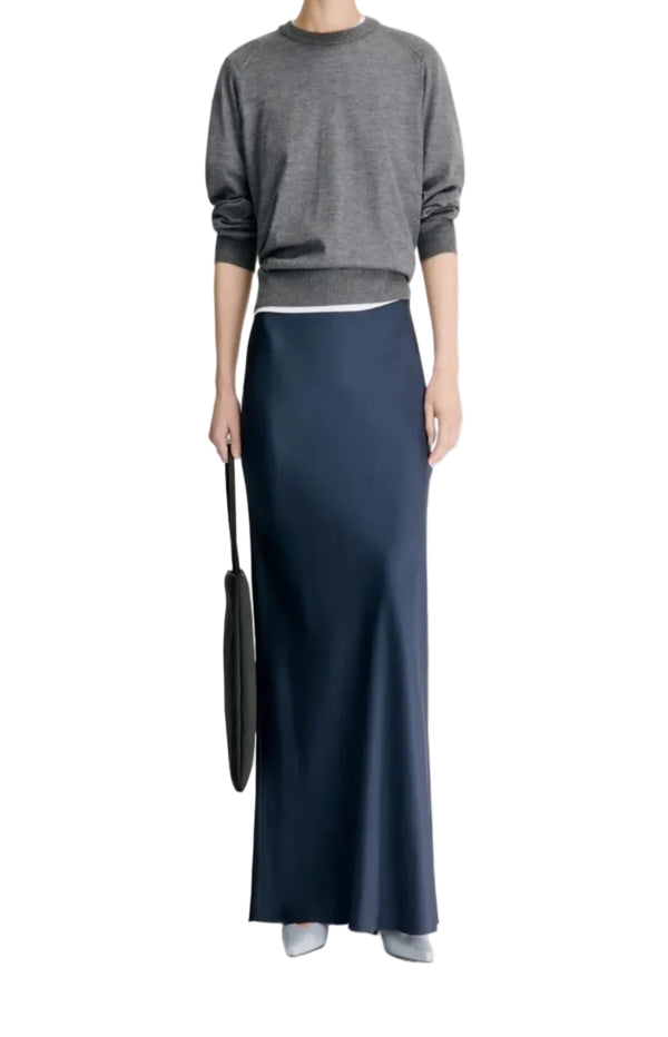 Load image into Gallery viewer, Eli silk twill A-line maxi skirt