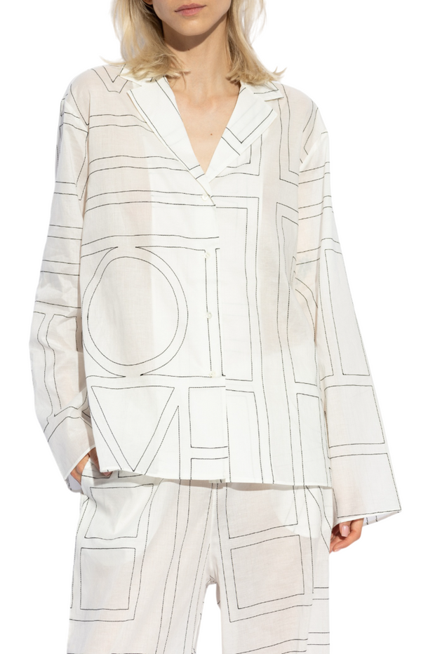 Load image into Gallery viewer, Monogram cotton pyjama top