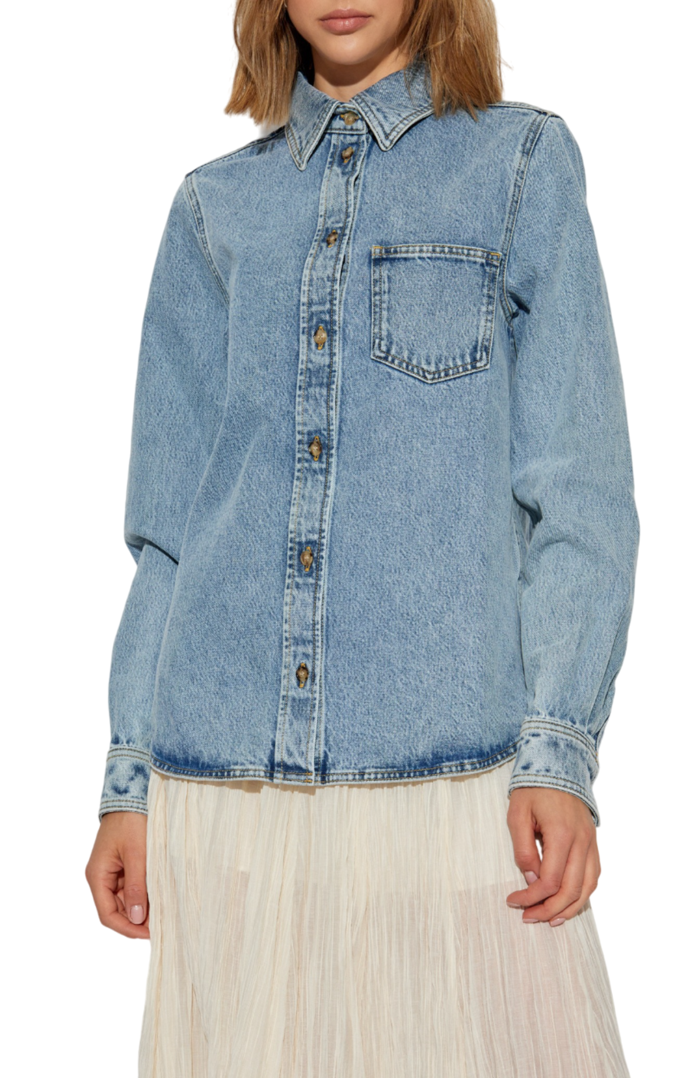 Cargar imagen en el visor de la galería, Petite denim shirt