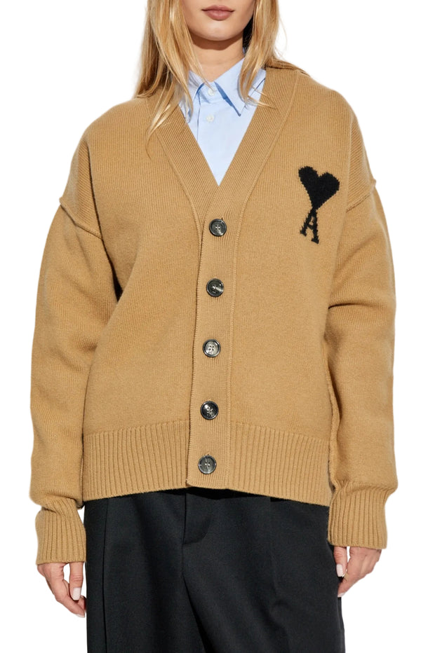 Load image into Gallery viewer, Ami Alexandre Mattiussi Brown Wool cardigan