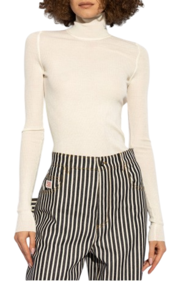 Load image into Gallery viewer, Crema wool turtleneck sweater