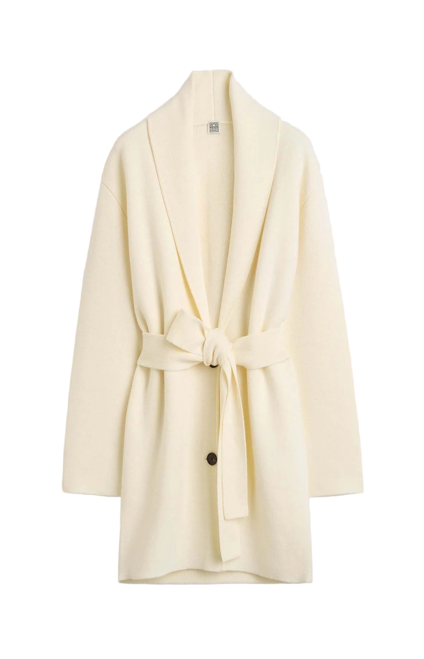 Cargar imagen en el visor de la galería, Shawl-lapel robe ecru