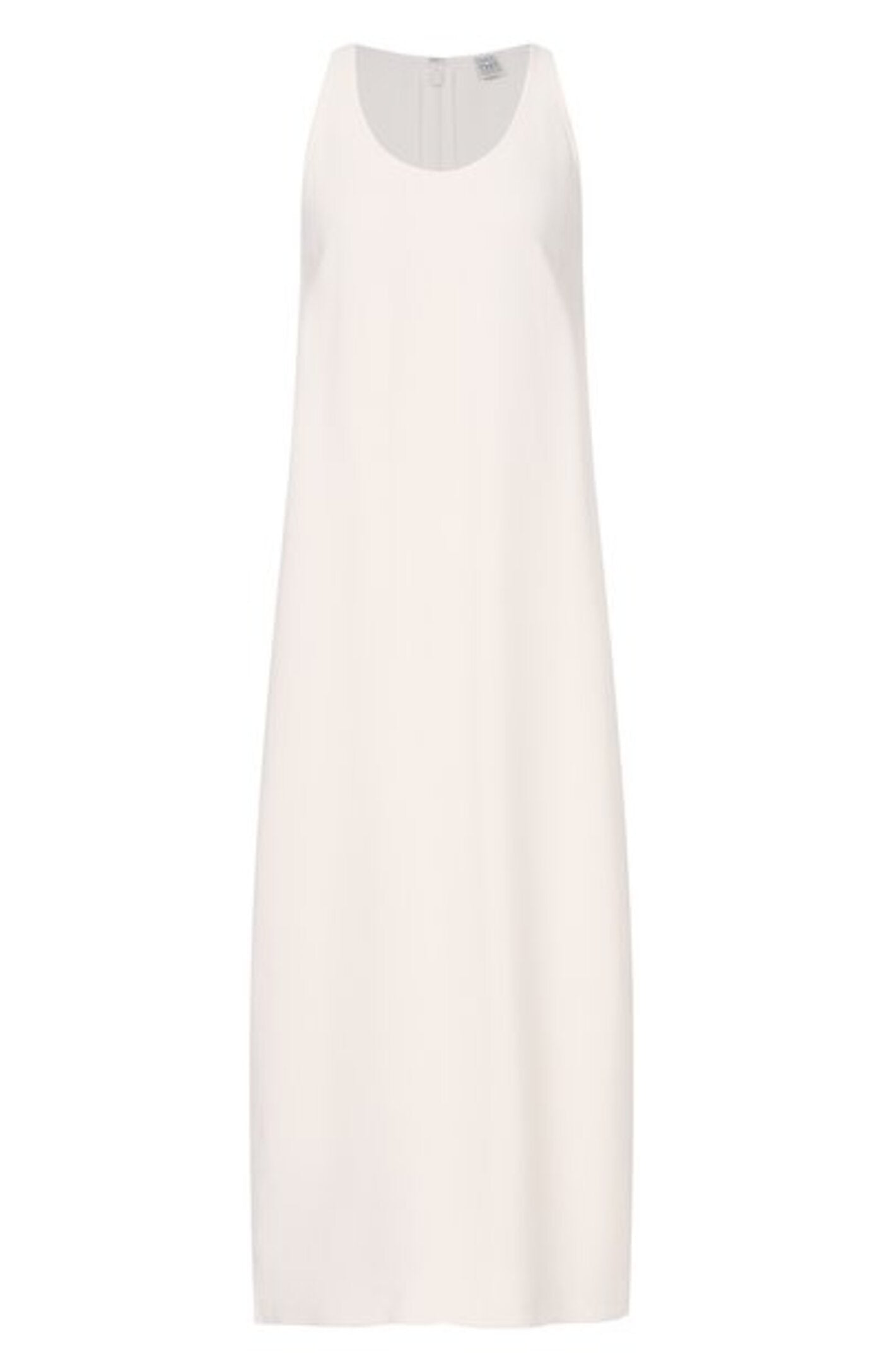 Cargar imagen en el visor de la galería, White Crewneck Viscose Dress