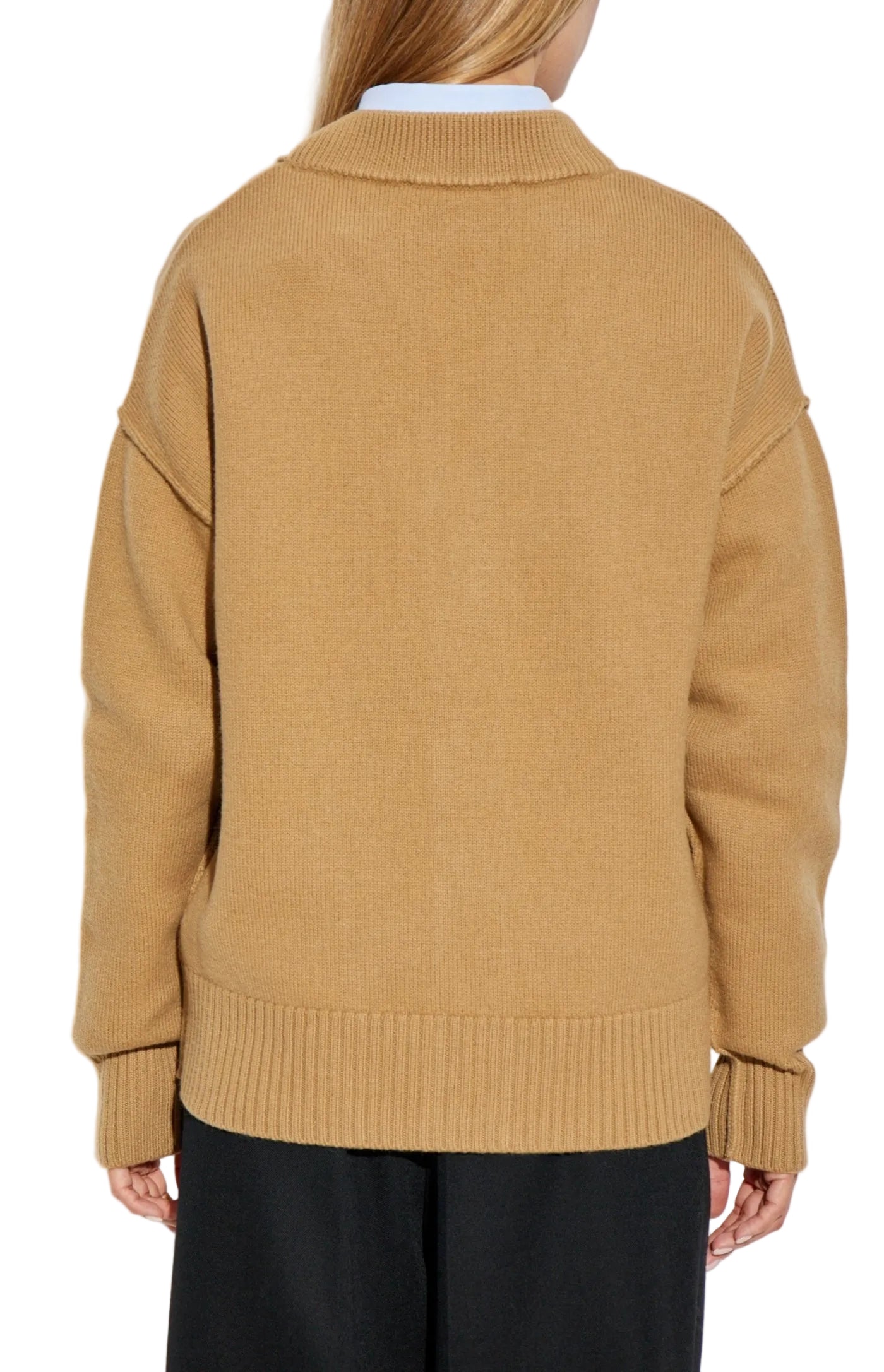 Cargar imagen en el visor de la galería, Ami Alexandre Mattiussi Brown Wool cardigan