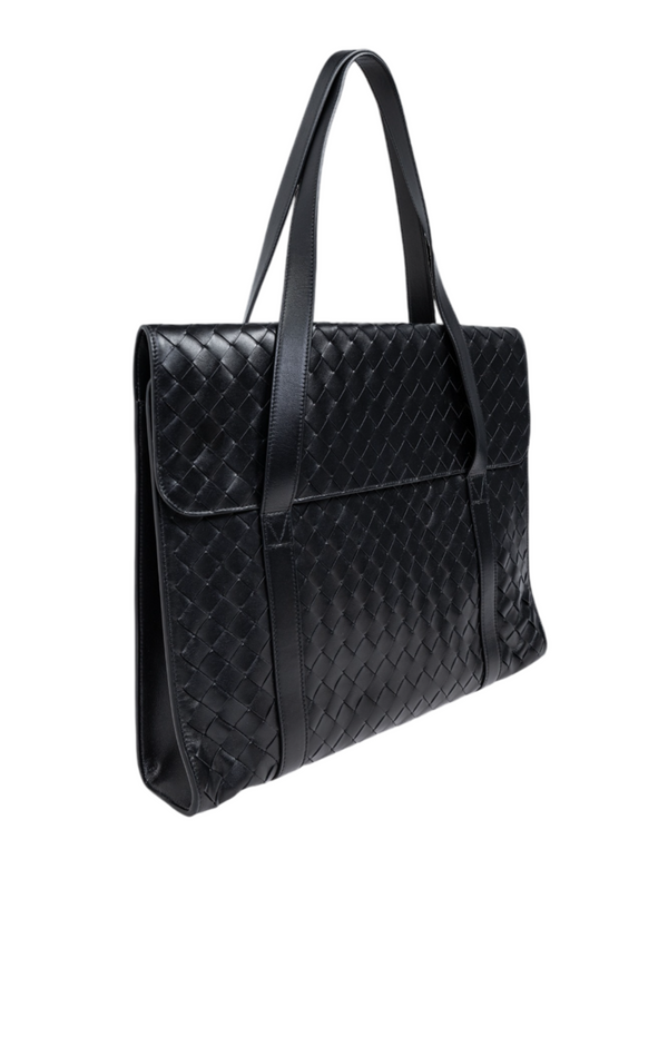 Load image into Gallery viewer, Black leather briefcase