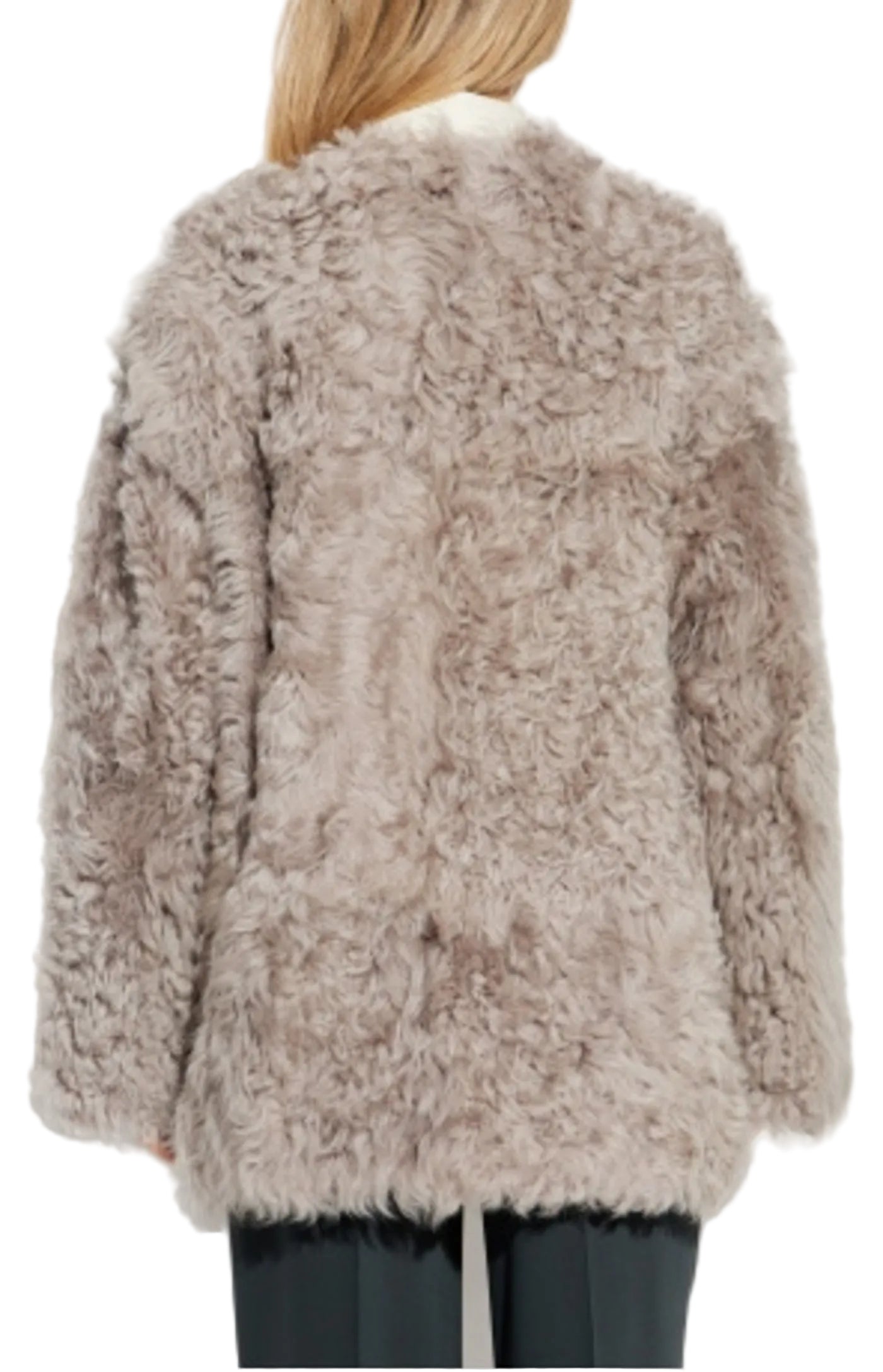 Cargar imagen en el visor de la galería, Ami Alexandre Mattiussi Grey Shearling coat