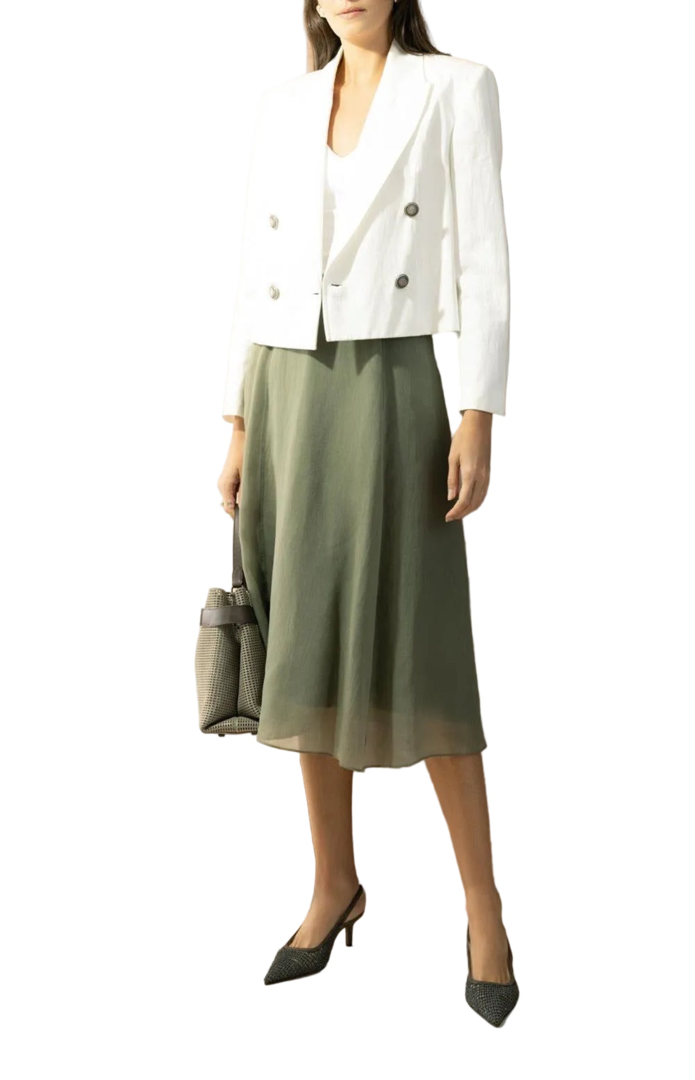 Cargar imagen en el visor de la galería, Cropped double breasted jacket