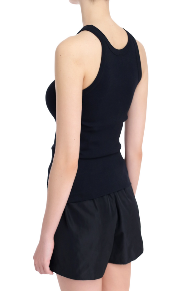 Load image into Gallery viewer, Curved Rib Tank Black