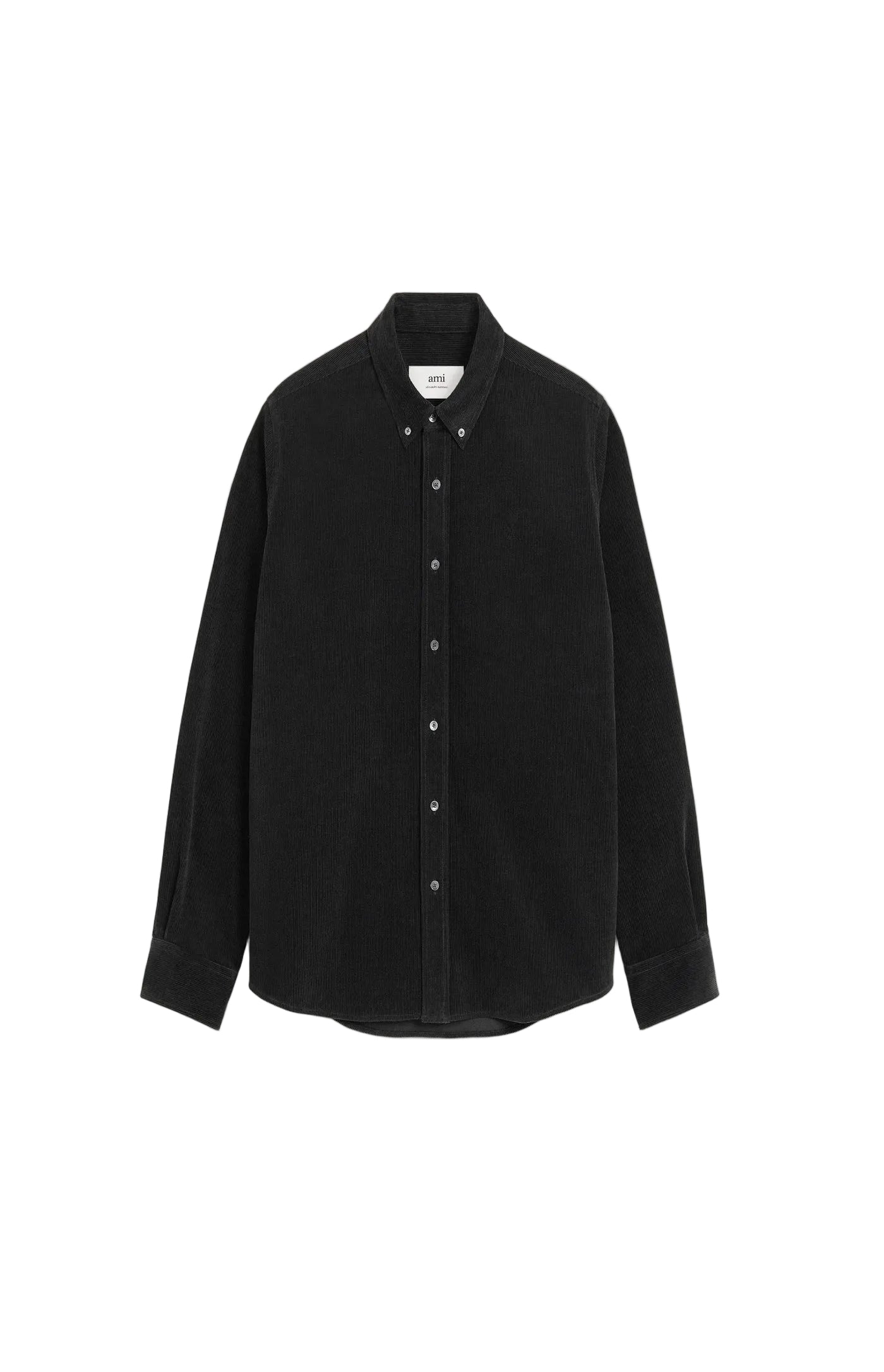 Load image into Gallery viewer, Black Cotton Button Down Ami De Coeur Shirt