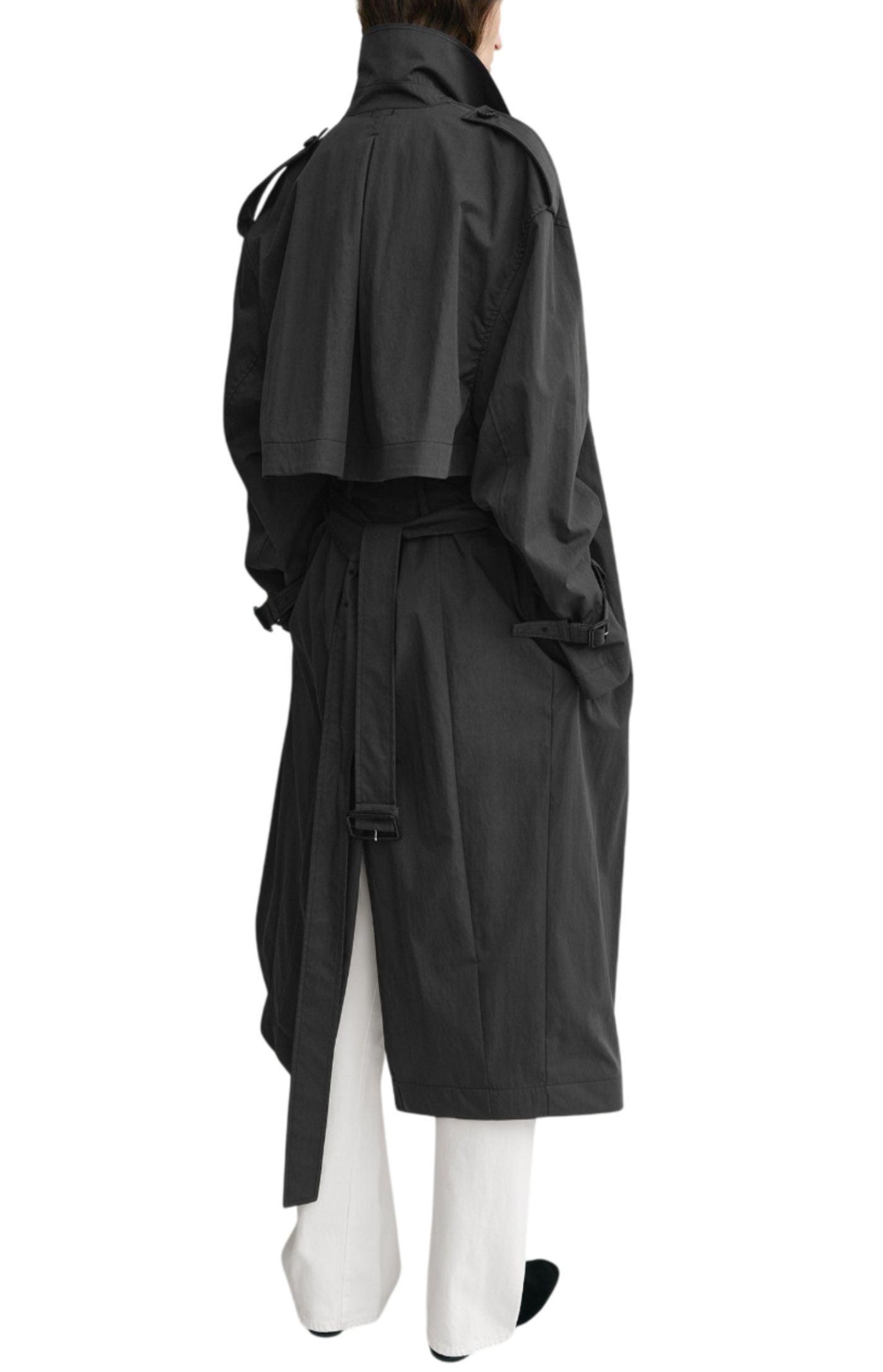 Cargar imagen en el visor de la galería, Crisp summer trench washed black