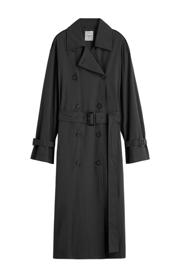 Load image into Gallery viewer, Crisp summer trench washed black