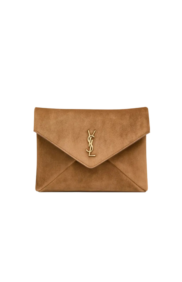 Laden Sie das Bild in den Galerie-Viewer, CASSANDRE large envelope pouch in suede