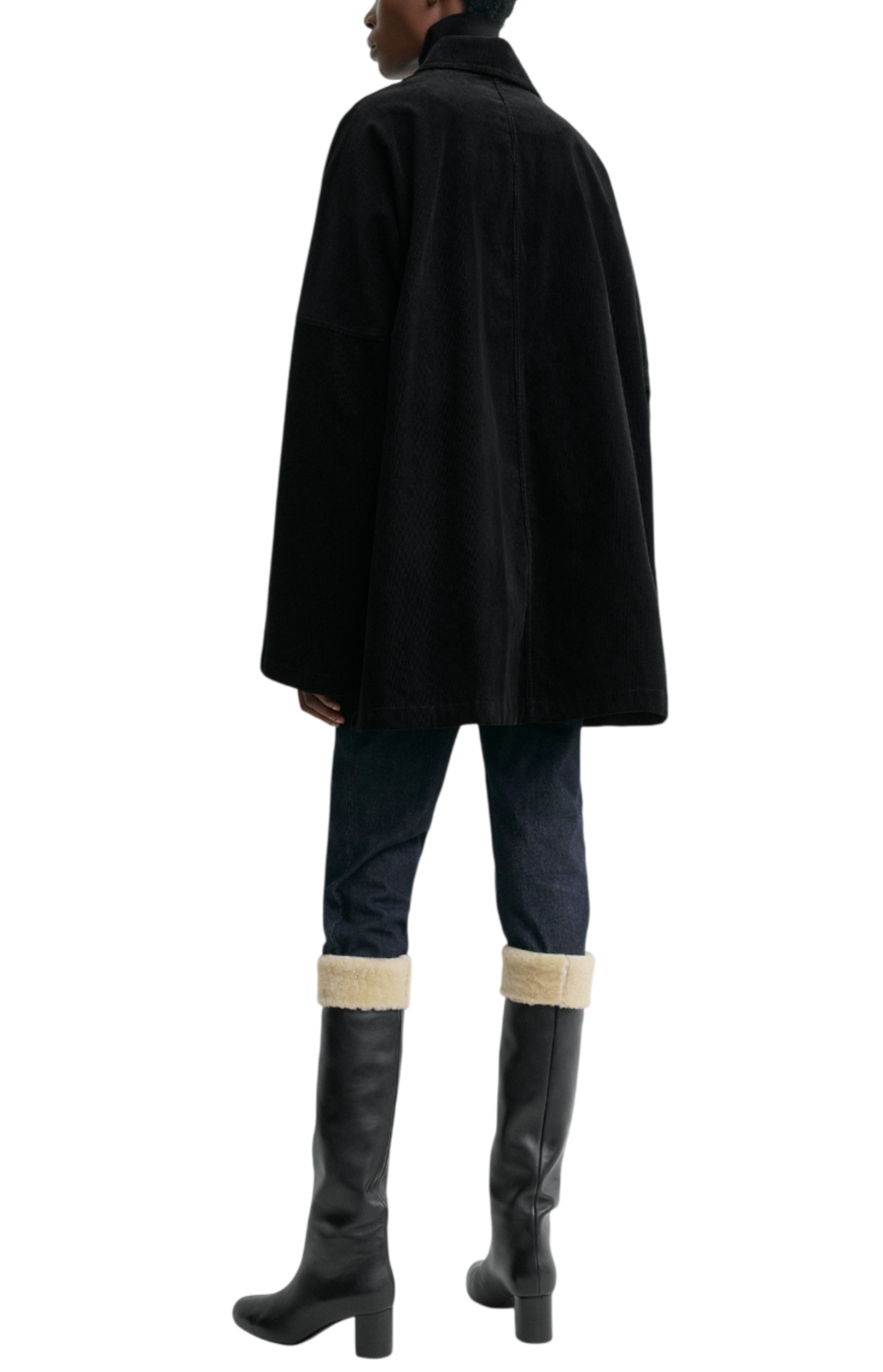 Cargar imagen en el visor de la galería, Cord overshirt jacket black