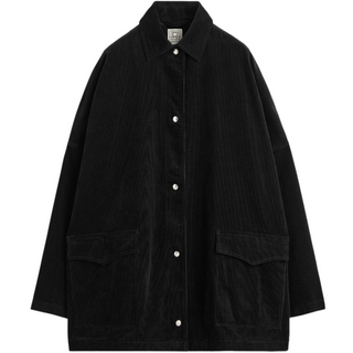 Cord overshirt jacket black