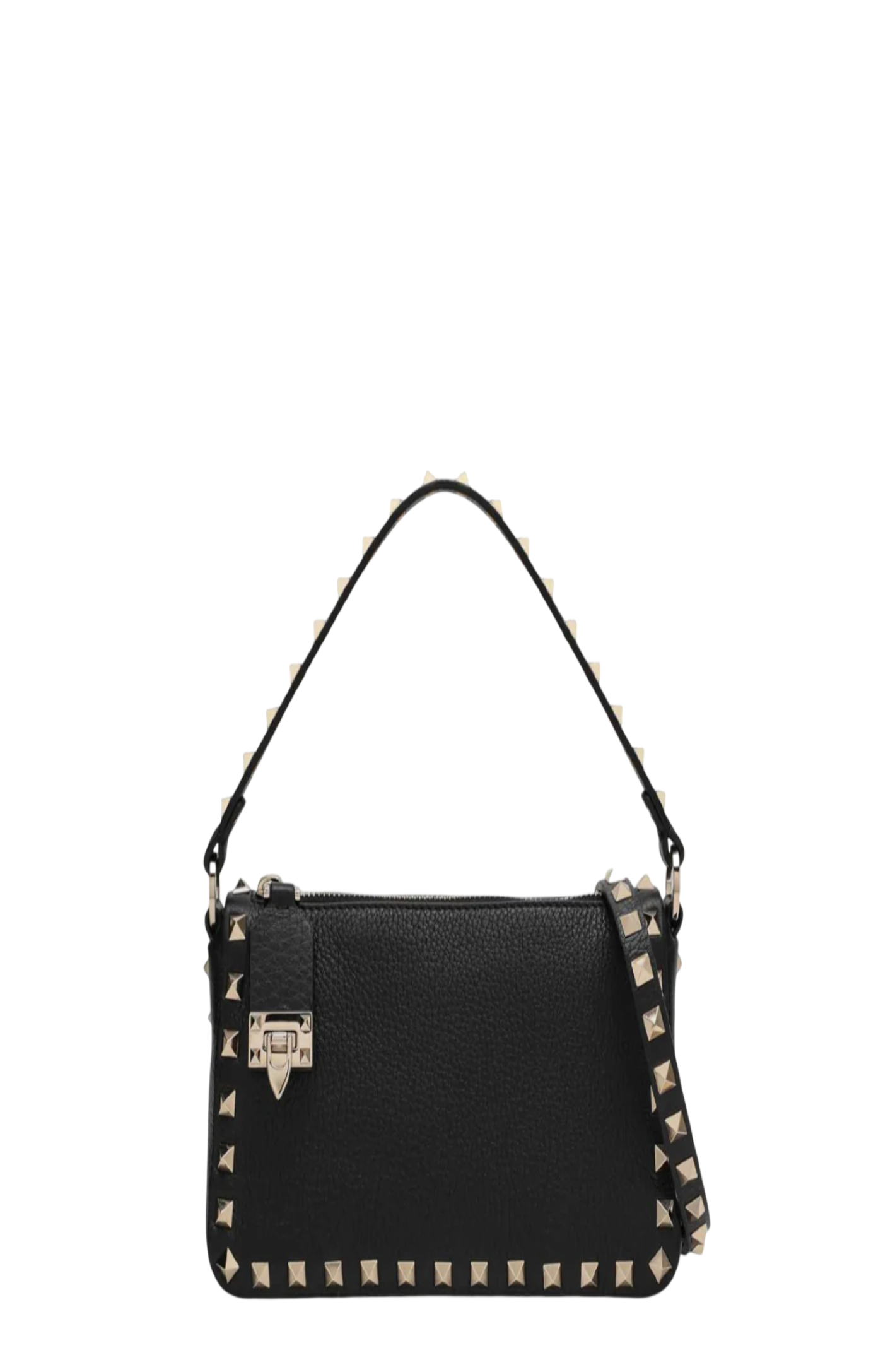 Cargar imagen en el visor de la galería, Black small Rockstud shoulder bag