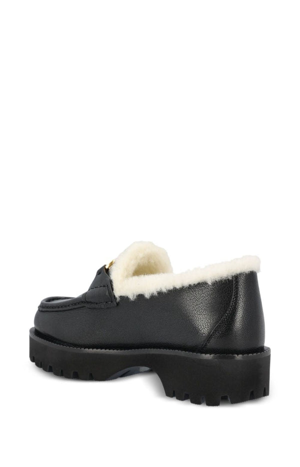 Load image into Gallery viewer, Logo leather loafers