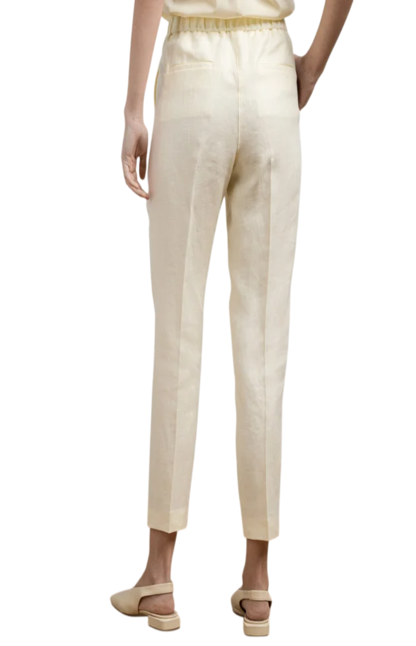 Cargar imagen en el visor de la galería, Monili-trimmed linen trousers