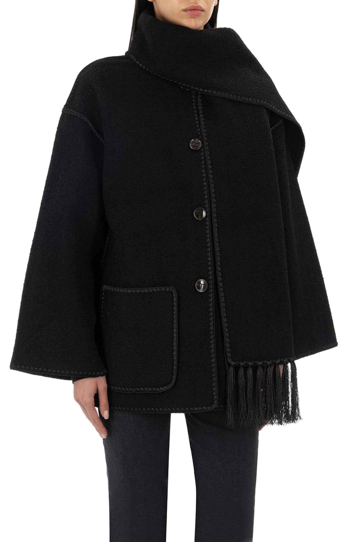 Cargar imagen en el visor de la galería, Woolen half coat