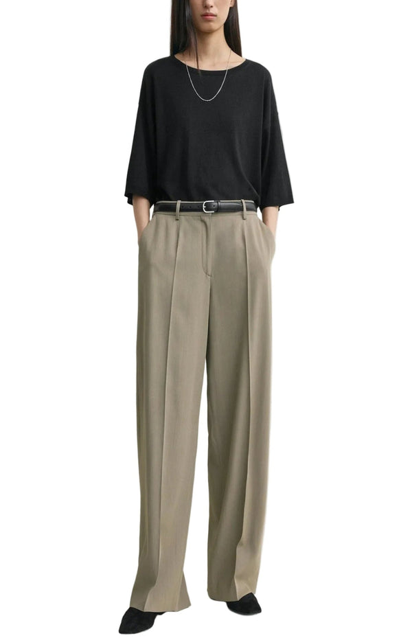 Load image into Gallery viewer, Wide fluid trousers taupe