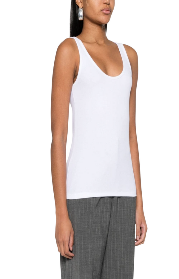 Load image into Gallery viewer, White ribbed tank top