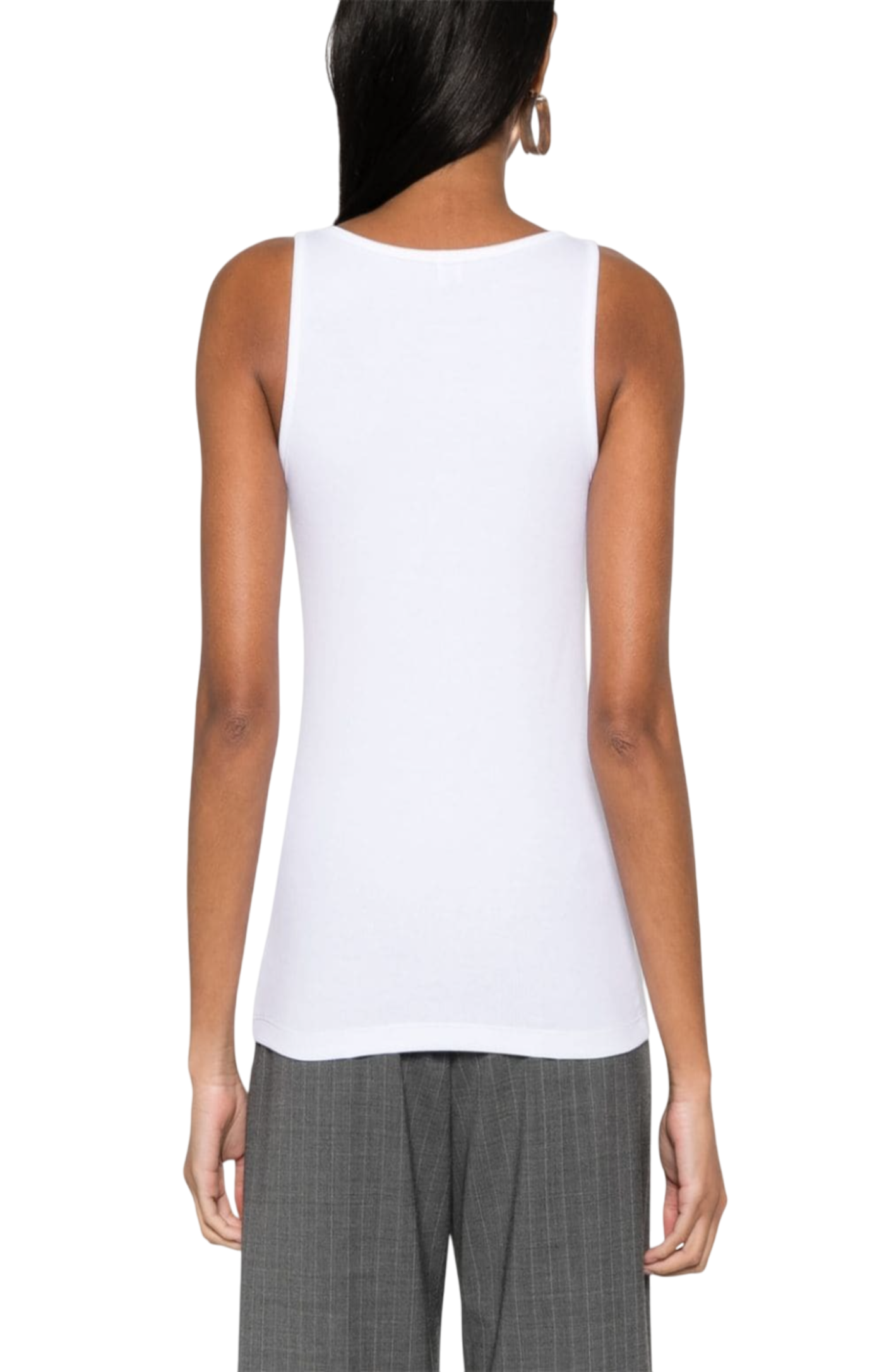 Cargar imagen en el visor de la galería, White ribbed tank top