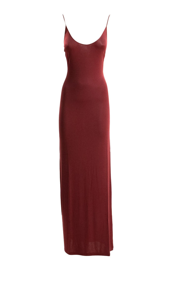 Load image into Gallery viewer, CASSANDRE-chain backless dress in knit
