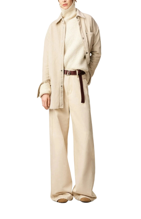 Load image into Gallery viewer, Corduroy Side Slit Overshirt