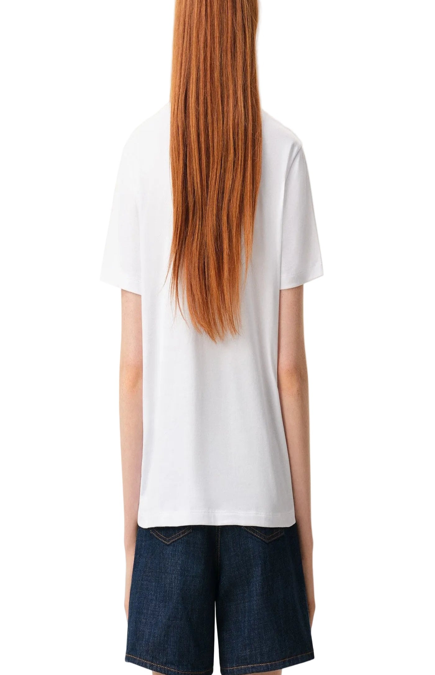 Load image into Gallery viewer, White Cotton Red Ami De Coeur Tshirt