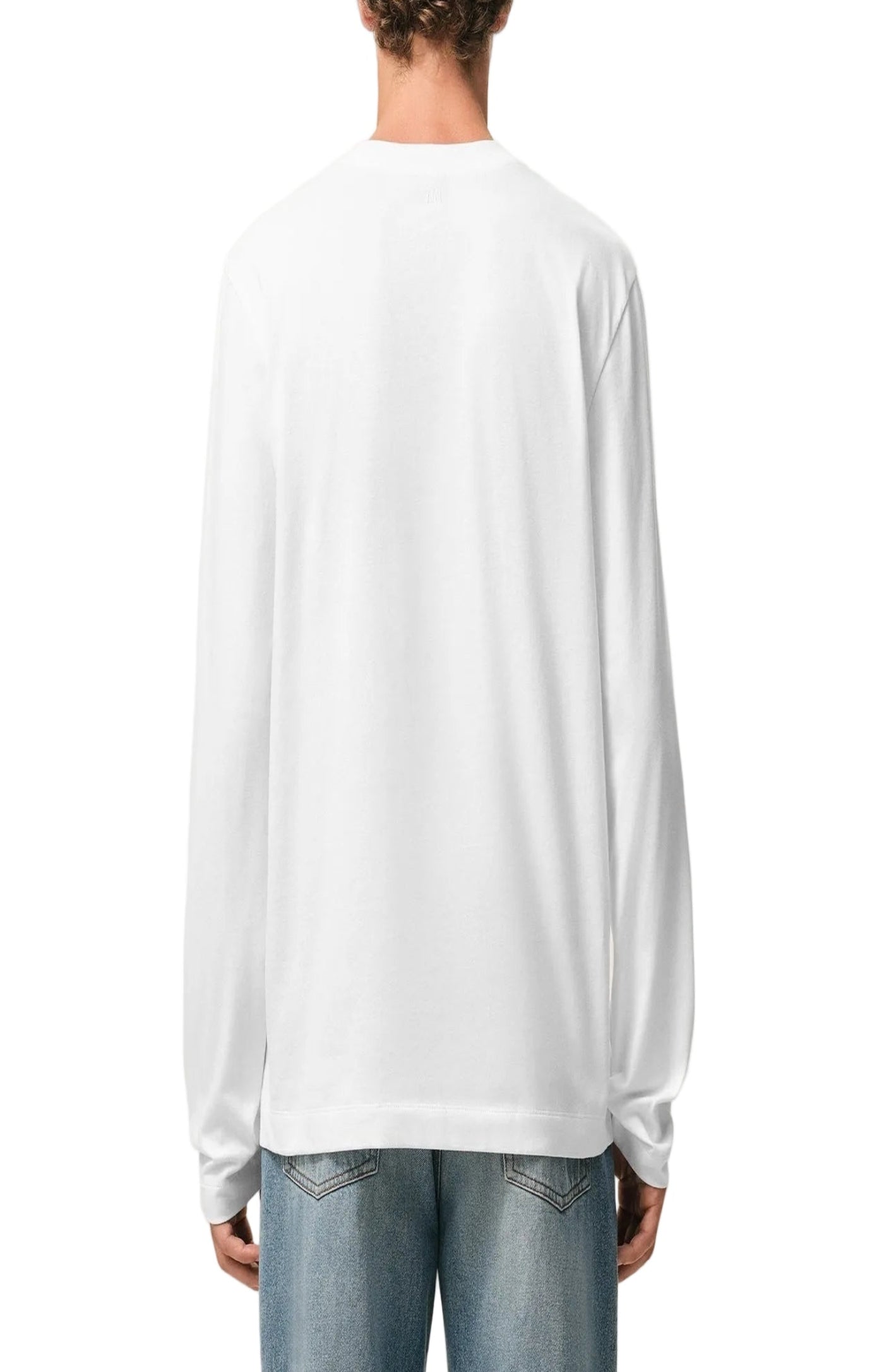 Cargar imagen en el visor de la galería, White Cotton Red Ami De Coeur Longlseeves Tshirt