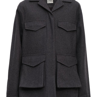 Toteme Felt Cargo Jacket Grey