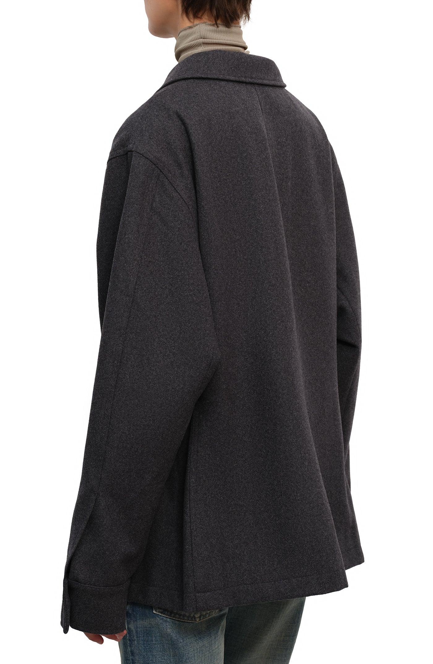 Cargar imagen en el visor de la galería, Toteme Felt Cargo Jacket Grey
