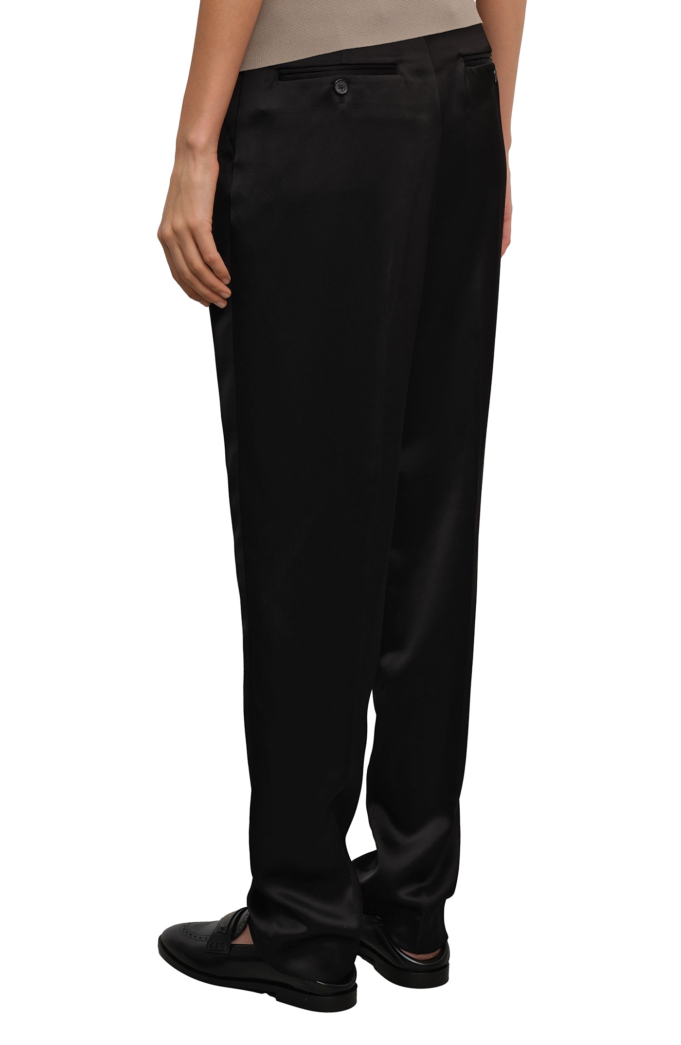 Cargar imagen en el visor de la galería, Low-waist satin trousers