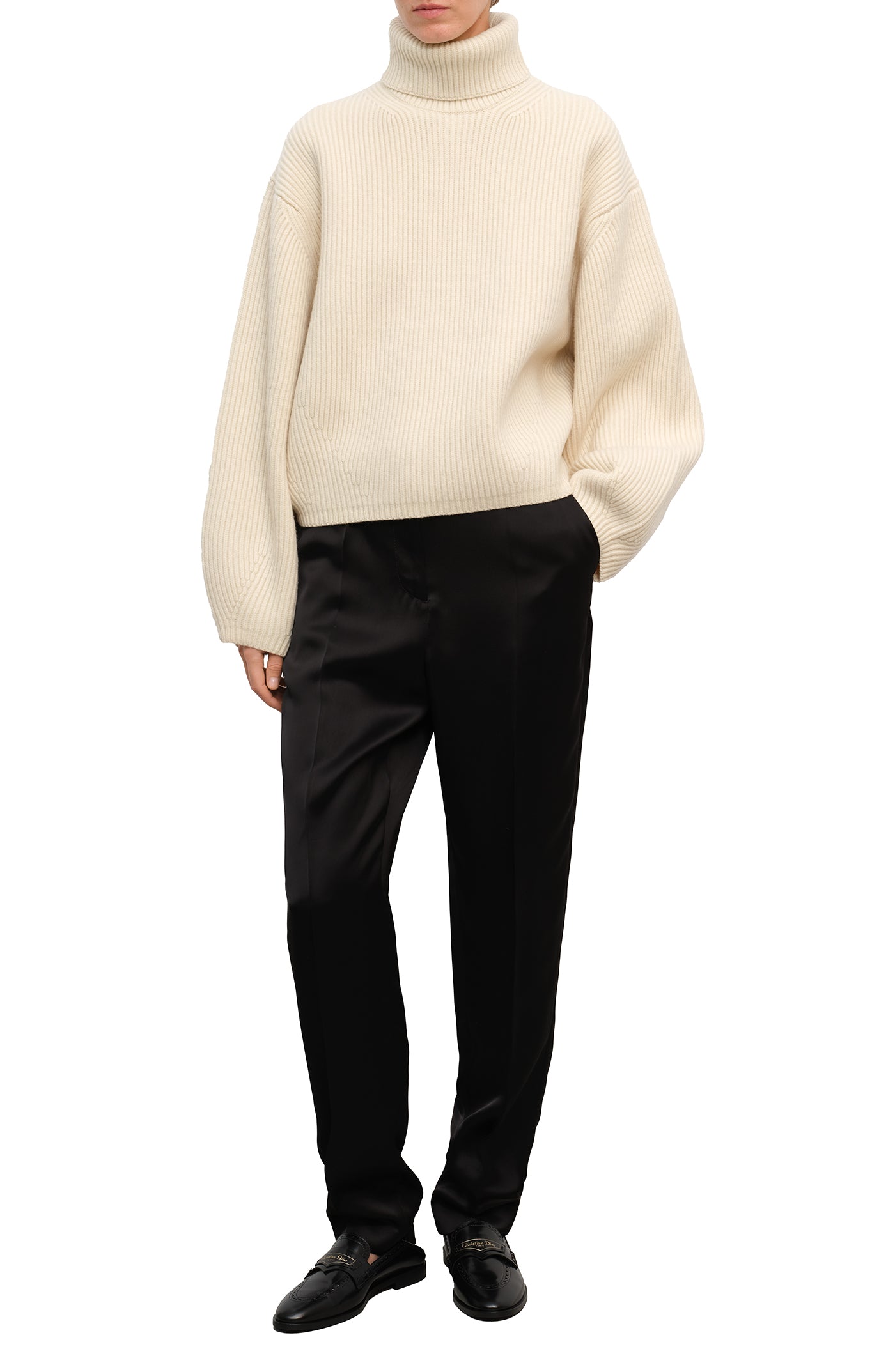 Cargar imagen en el visor de la galería, Low-waist satin trousers