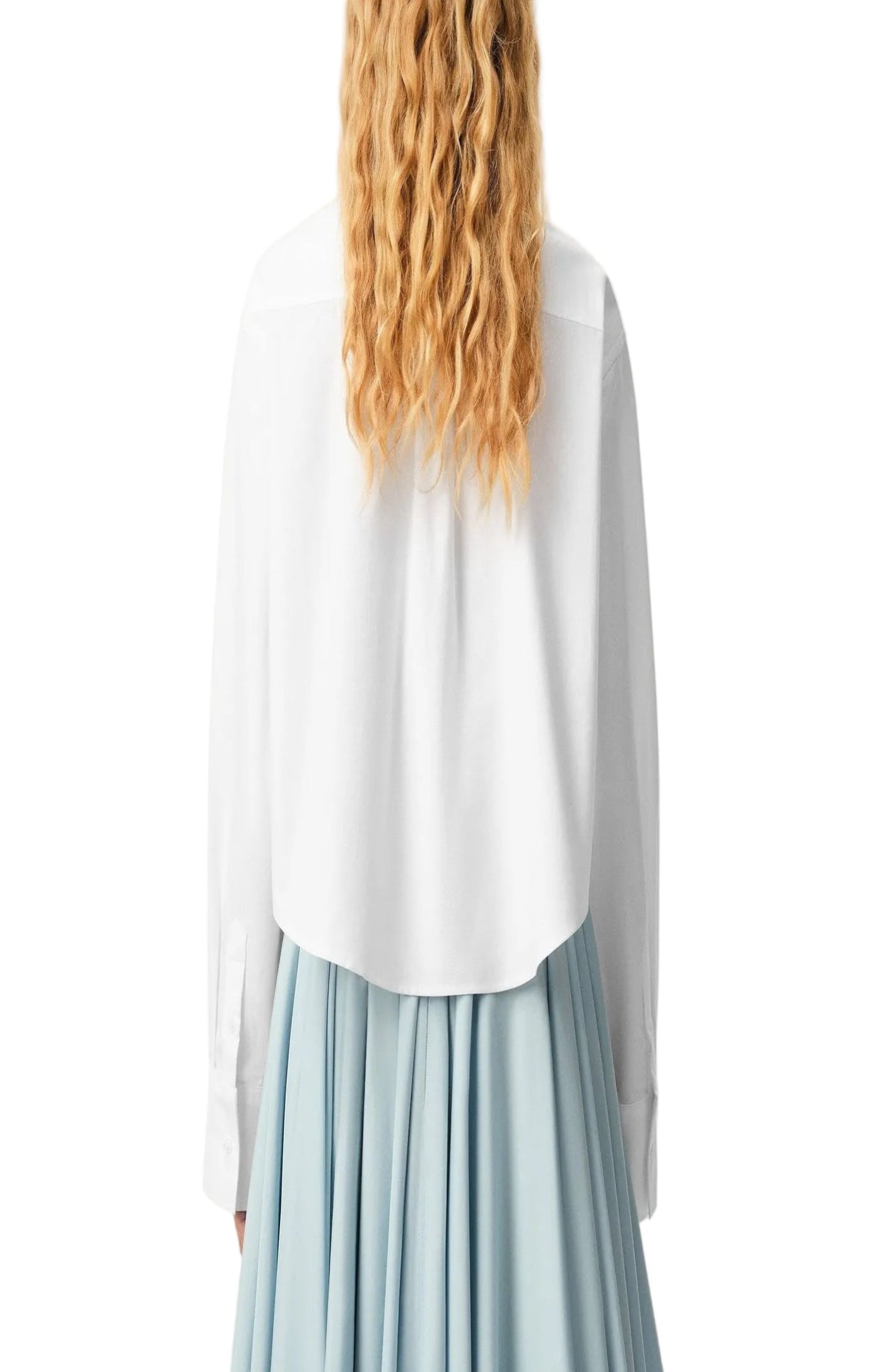 Cargar imagen en el visor de la galería, White Cotton Cropped Embossed Ami De Coeur Shirt