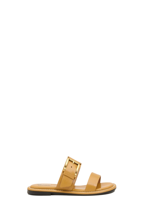 Load image into Gallery viewer, Yellow Cow Leather Buckle Sandals