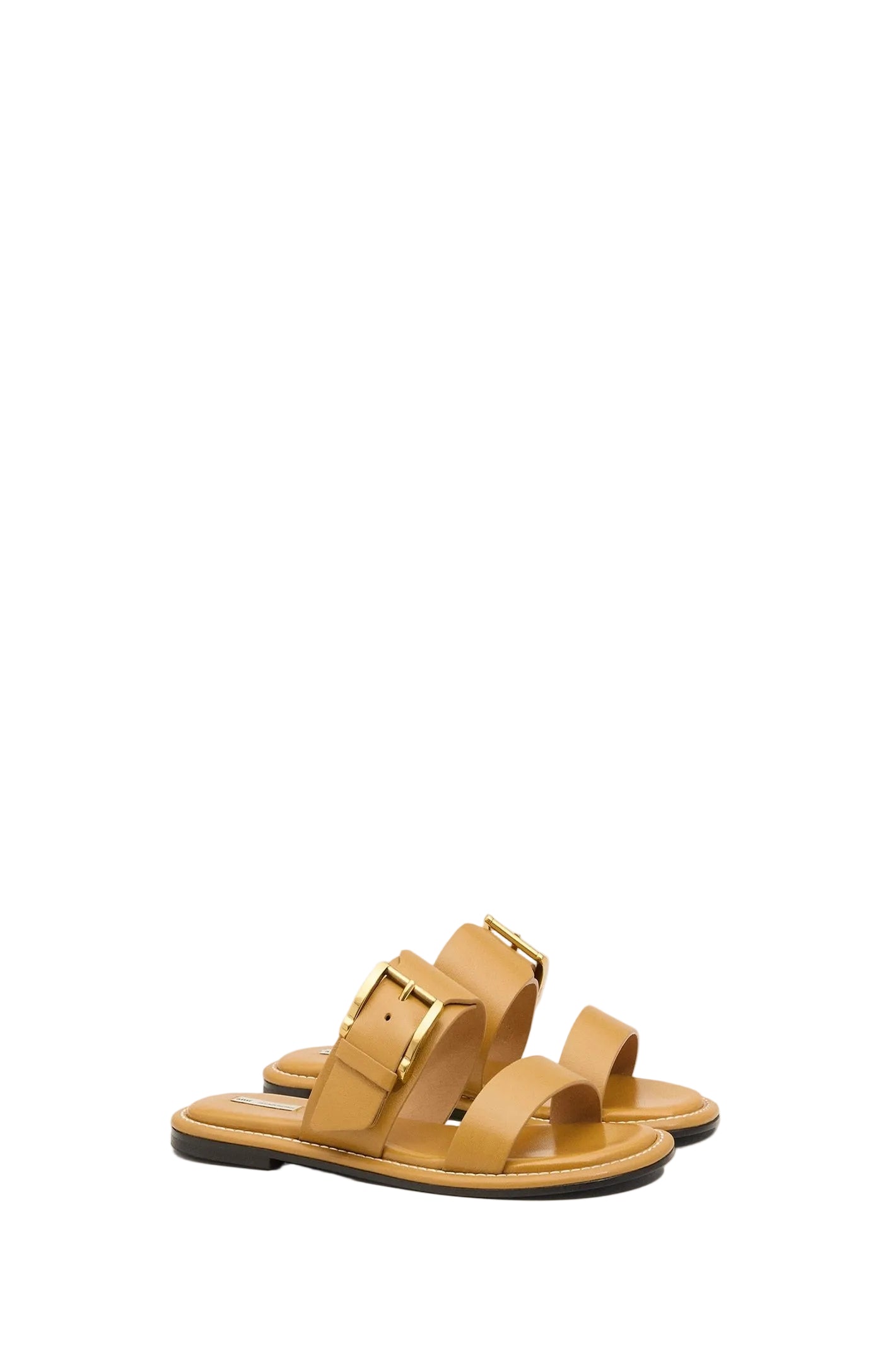 Cargar imagen en el visor de la galería, Yellow Cow Leather Buckle Sandals