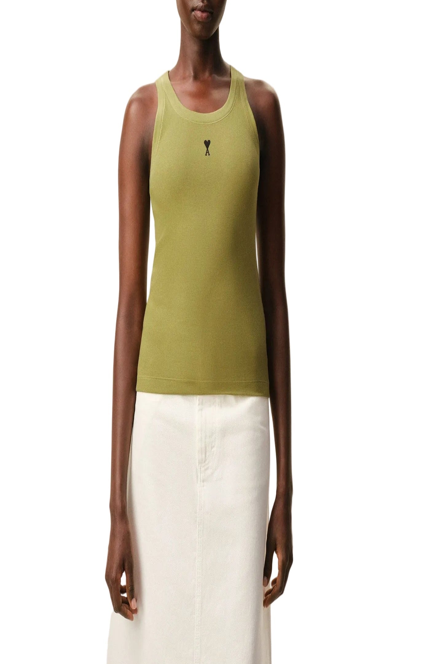 Cargar imagen en el visor de la galería, Green Cotton Ami De Coeur Tanktop